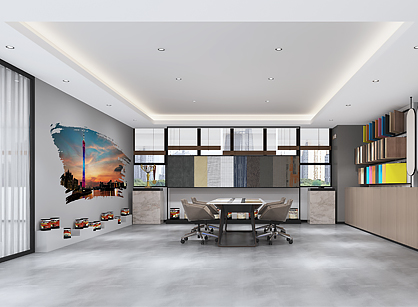 广东欧涂新质料办公室装修设计