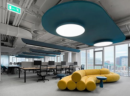 混淆型办公装修设计空间怎样做到亮眼的效果——Samolet Group